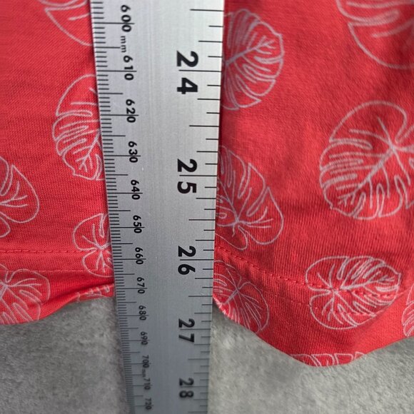 Mens Jos. A. Bank Traveler Red & White Tropical Leaf Polo Shirt Short Sleeve XXL - Picture 5 of 7